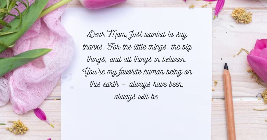 Emotionally Deep Letter to a Mother from Her Son