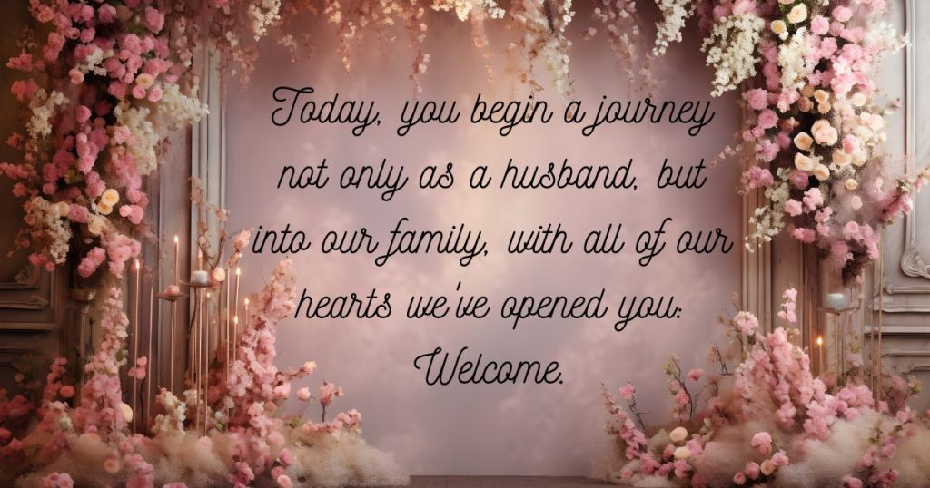 Words for My Son-in-Law on His Wedding Day