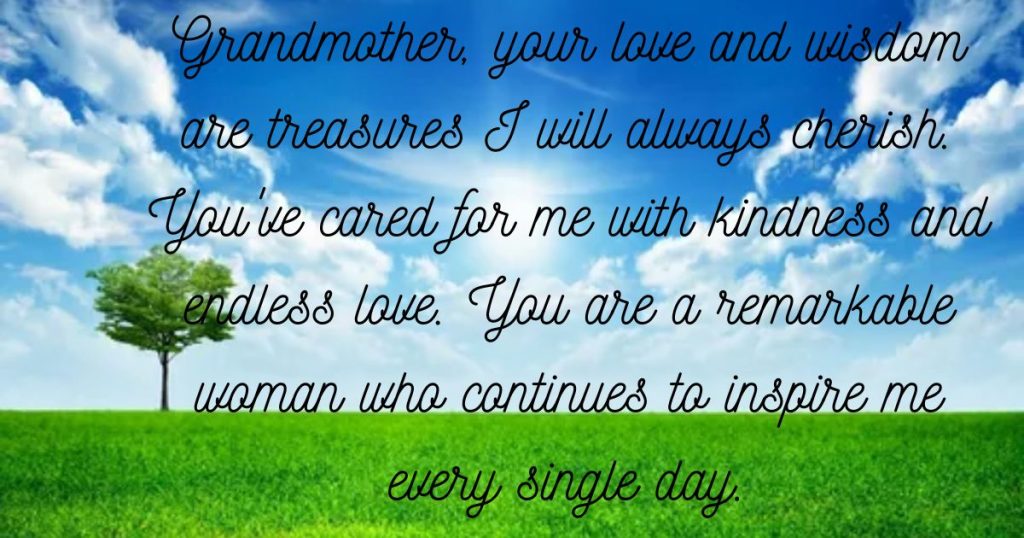 Heartfelt Appreciation for Grandma