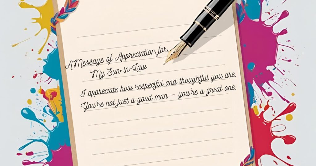 A Short Message of Appreciation for My Son-in-Law