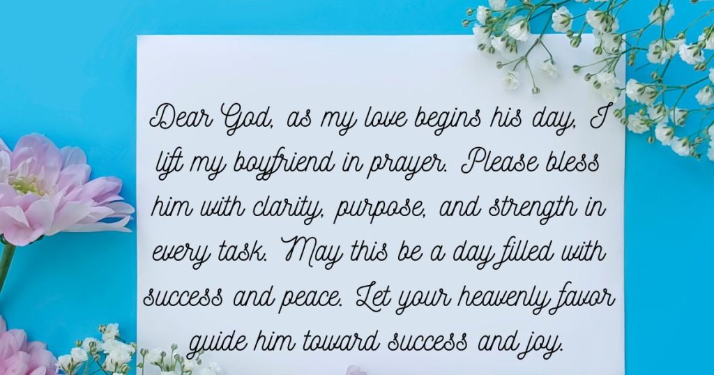 Powerful prayers for boyfriend success and prosperity