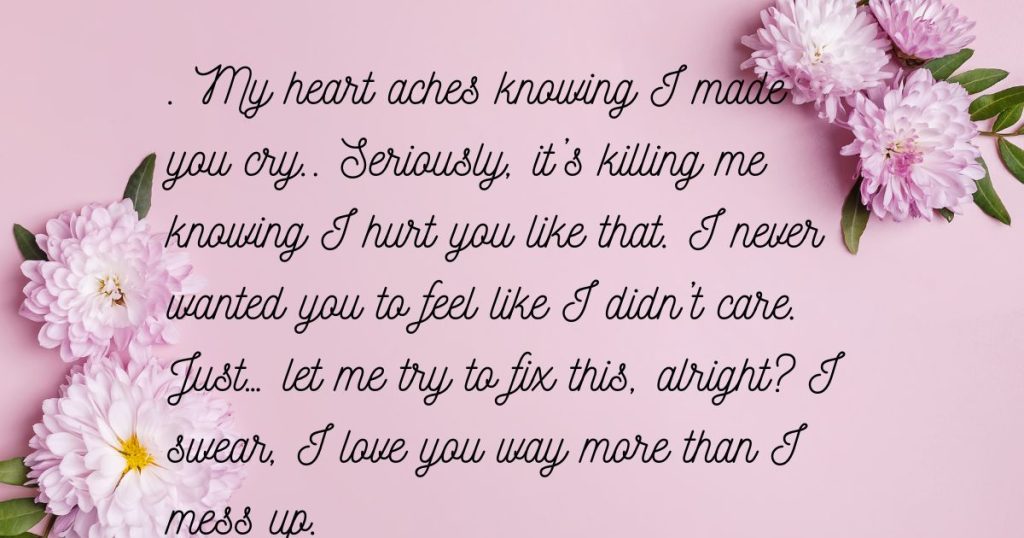 50 sorry messages to make her cry and forgive