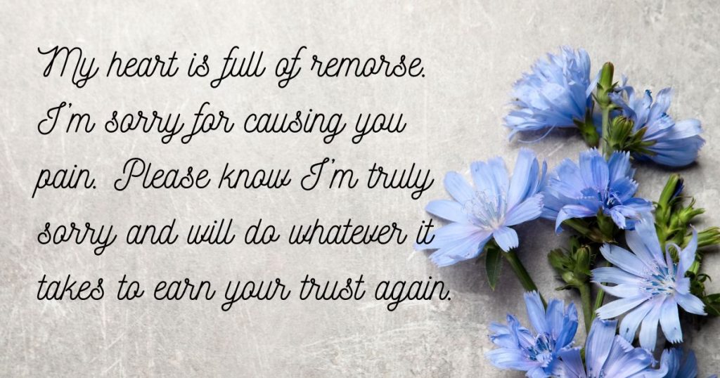Tearful Apologies to Win Back Her Trust