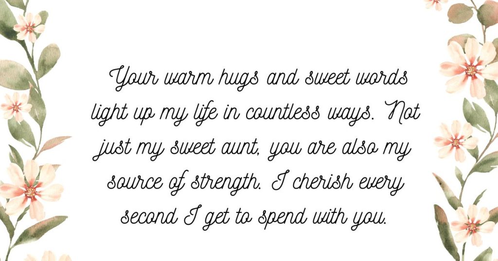 Heartwarming Words to Make Your Aunt Feel Special
