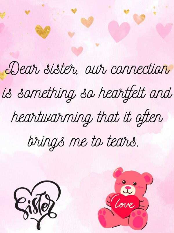 heartfelt letters to my sister