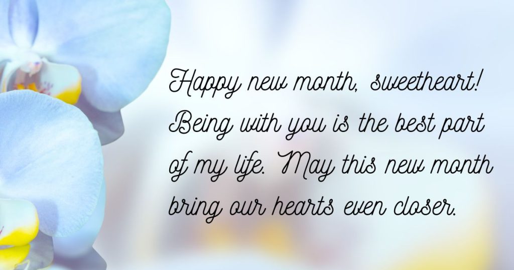 Romantic New Month Messages for My Boyfriend