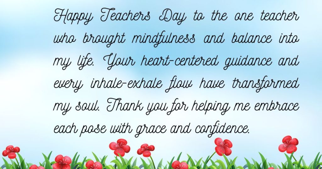 Teachers Day Wishes for yoga Teacher