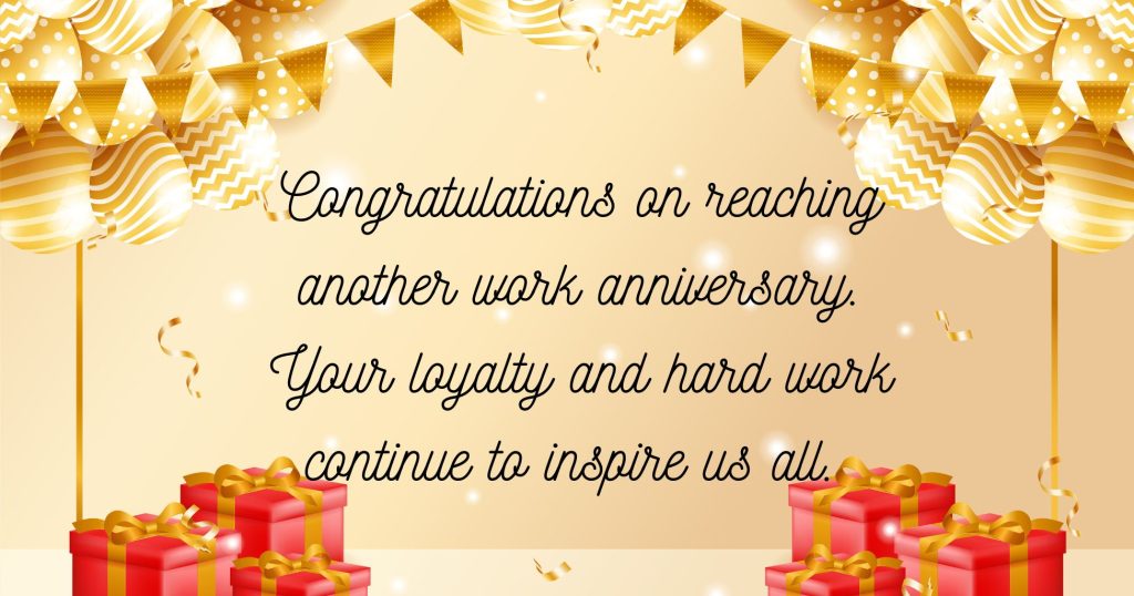 Work Anniversary Wishes for Employees