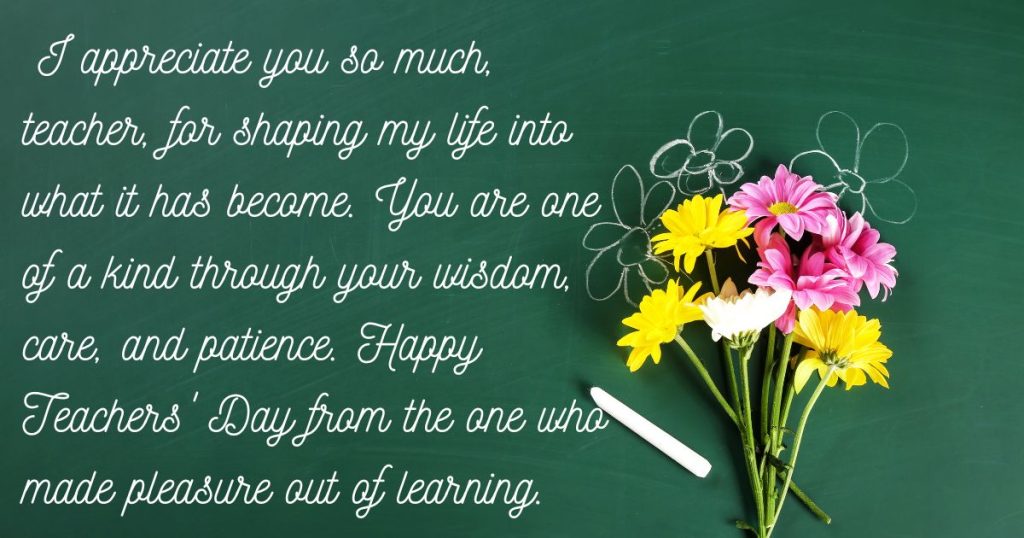 Happy Teachers Day wishes for the Best Teacher.