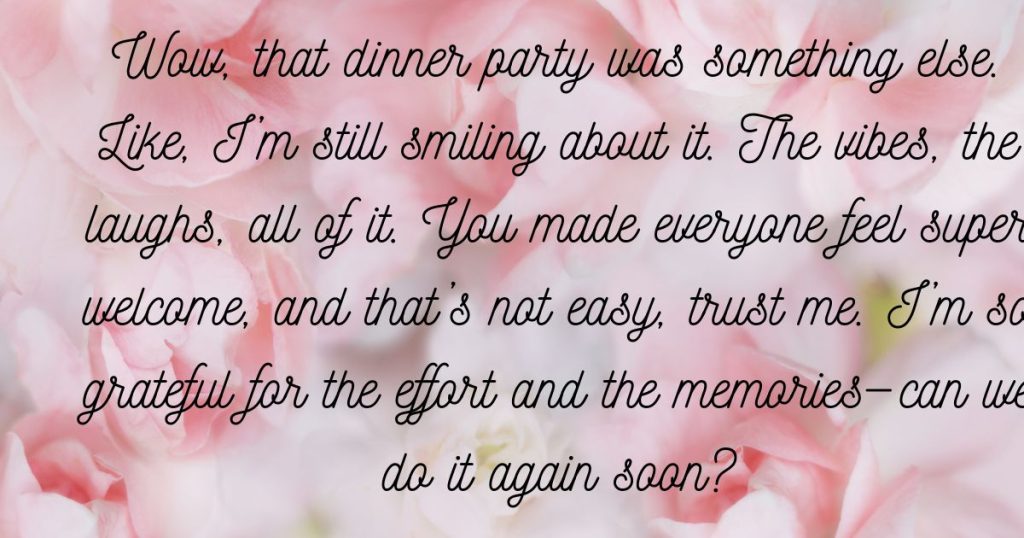 Heartfelt Thank You Notes for an Unforgettable Party Host