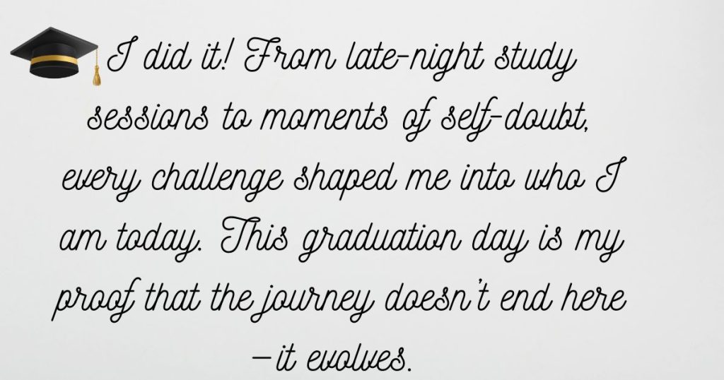 graduation Messages for myself