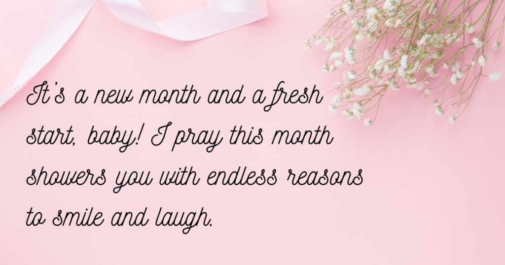Sweet New Month Wishes to Make Him Smile