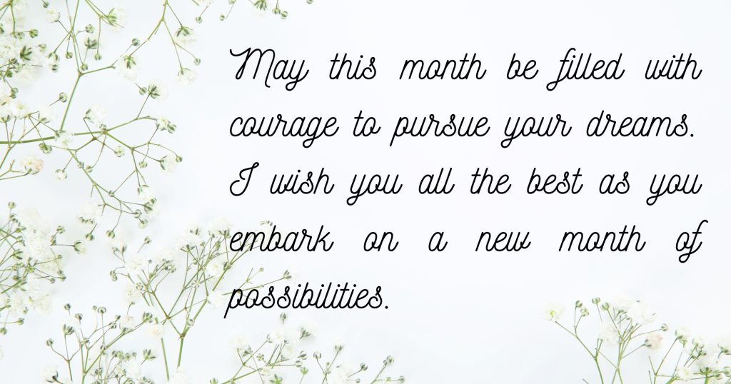 New Month Wishes for Long-Distance