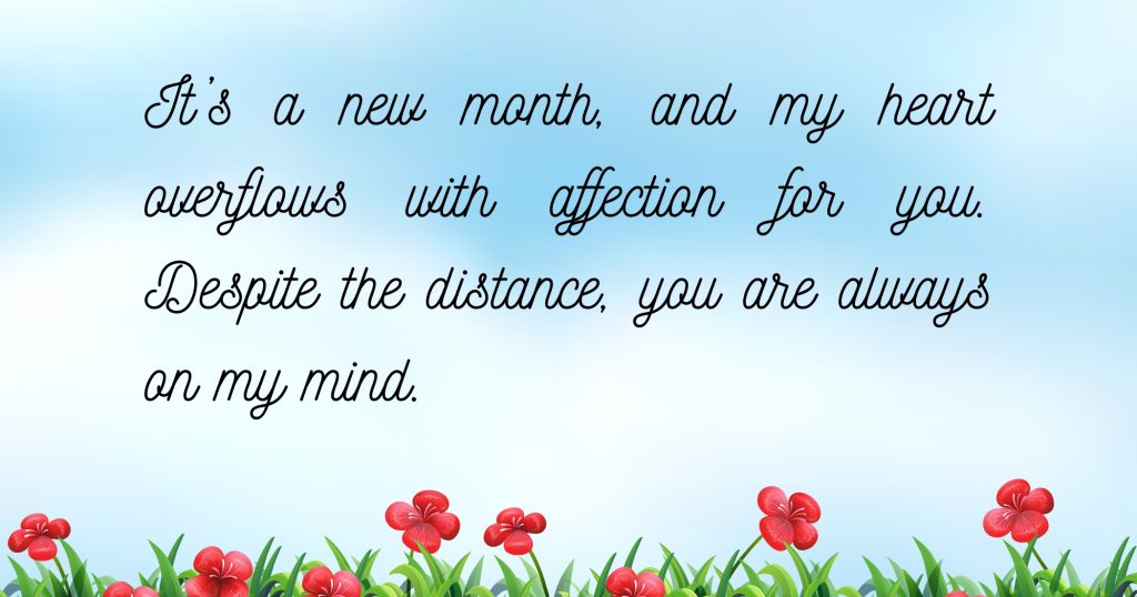50+ Happy New Month Messages to My Crush Long Distance