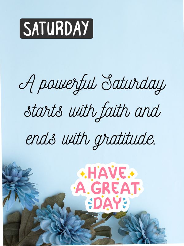 Saturday Blessings